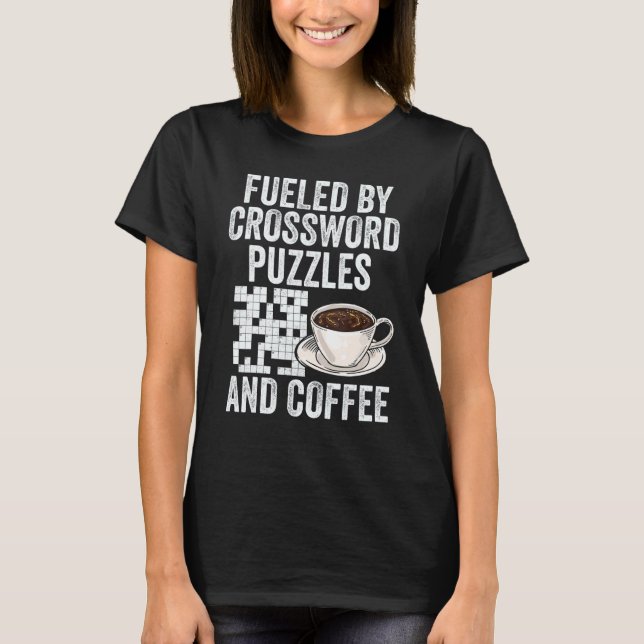 Crossword Puzzles Coffee Älskare Pension Puzzle P T Shirt (Framsida)