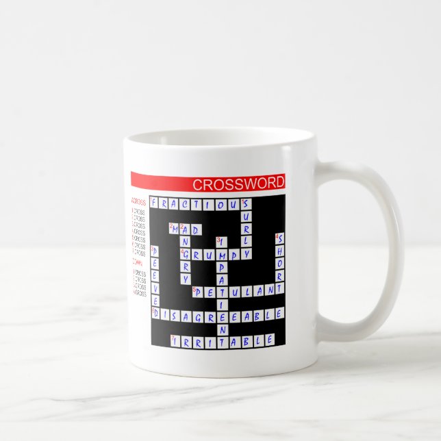 Crossword Puzzles kan vara frustrerande Kaffemugg (Höger)