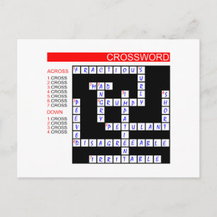 Crossword Puzzles kan vara frustrerande Vykort