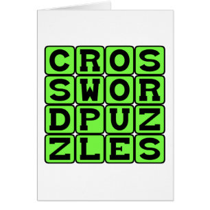 Crossword Puzzles, Ord Puzzles Hälsningskort