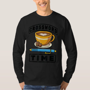 Crosswords Puzzle Crossword Time Coffee Crucive T Shirt