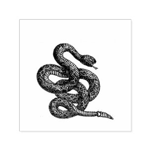 Crotalus Cascavella Orm (Giftig Gropviper) Självfärgande Stämpel