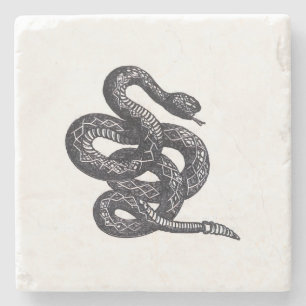 Crotalus Cascavella Orm (Giftig Gropviper) Stenunderlägg