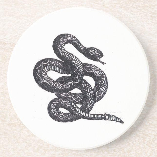 Crotalus Cascavella Orm (Giftig Gropviper) Underlägg (Framsidan)