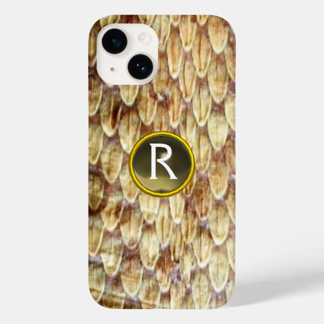 CROTALUS Prated Snake Skin Grått Gem Monogram (Baksida)