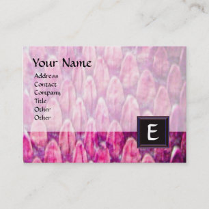 CROTALUS/ROSA SNAKESKIN BLACK SQUARE MONOGRAM VISITKORT