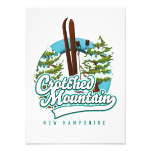 Crotched mountain new hampshire skid logotyp fototryck