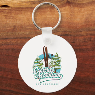 Crotched mountain new hampshire skid logotyp nyckelring
