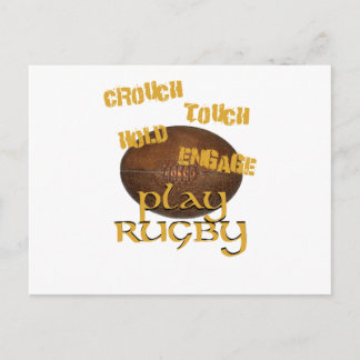 Crouch, Touch, Vänta, Förlovad. . .Play Rugby Vykort