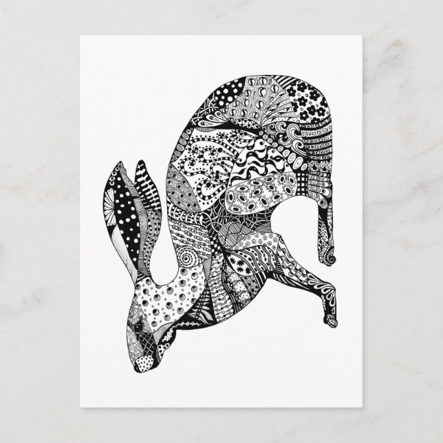 Crouching Hare Vykort (Framsida)