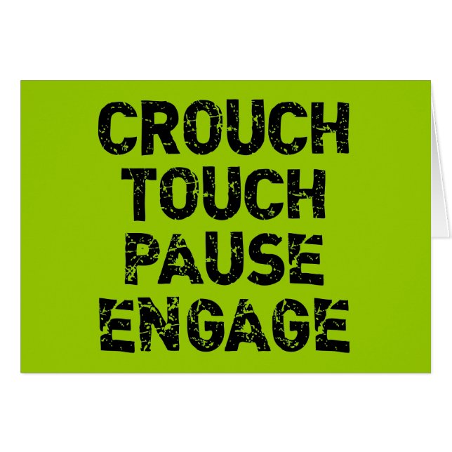 Croupch Touch Pause Engage Rugby Tees Hälsningskort (Framsidan Horizontal)