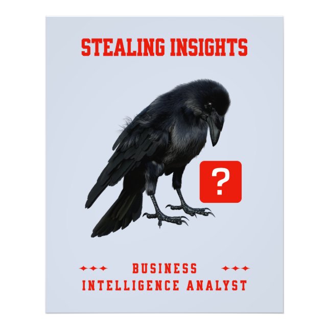 Crow Business Intelligence-analytiker Fototryck (Framsidan)