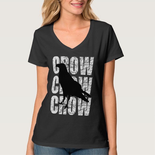 Crow Clever Raven Crow Blackbird T Shirt (Framsida)