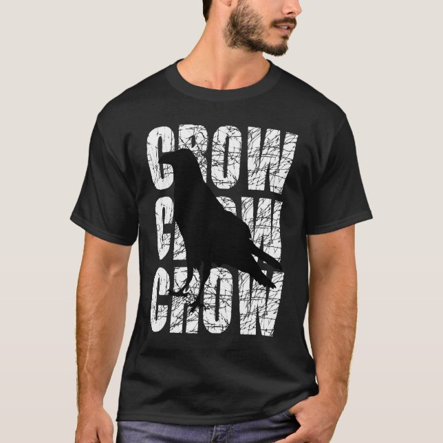 Crow Clever Raven Crow Blackbird T Shirt (Framsida)