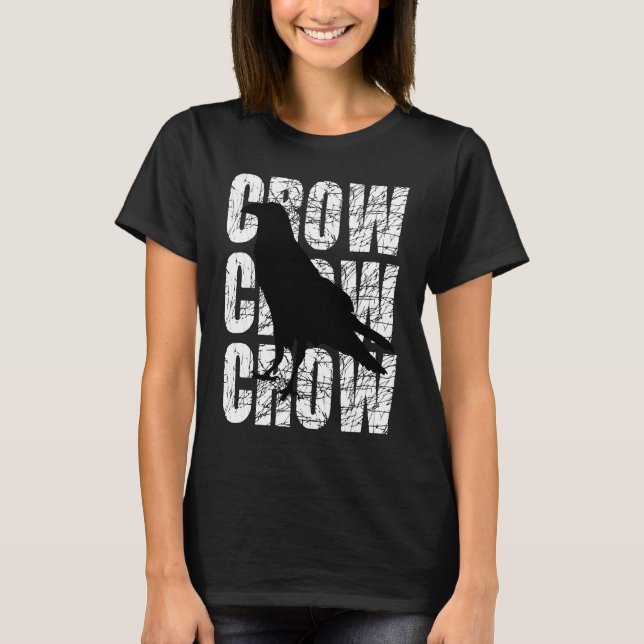 Crow Clever Raven Crow Blackbird T Shirt (Framsida)