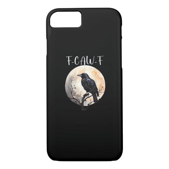Crow F-Caw-F Funny Bird Aesthetic Casual Case-Mate iPhone Skal (Baksida)