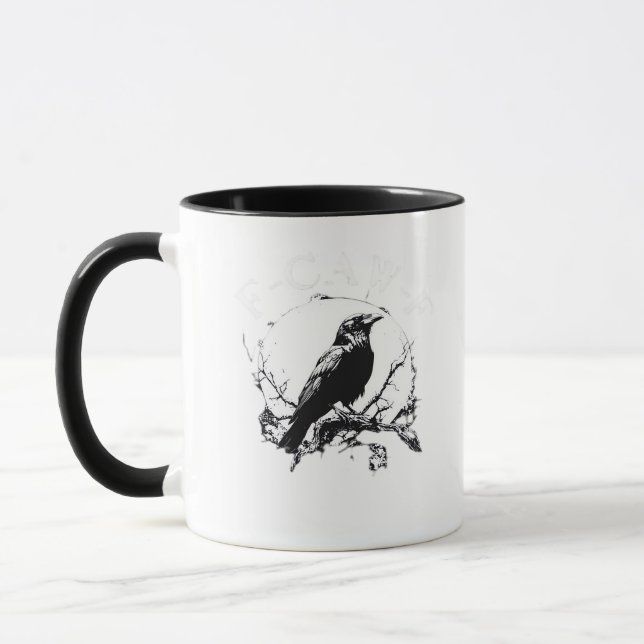 Crow, F-Caw-F Funny Bird Funny Trendy Mugg (Vänster)