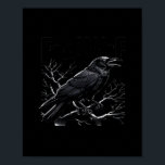 Crow, F-Caw-F Funny Bird Minimal Clean Poster<br><div class="desc">Crow,  F-Caw-F Funny Bird Minimal Clean: A clean,  minimal crow design with subtle humor and style. Ideal for modern wardrobes. Simple,  sleek,  and smart.</div>