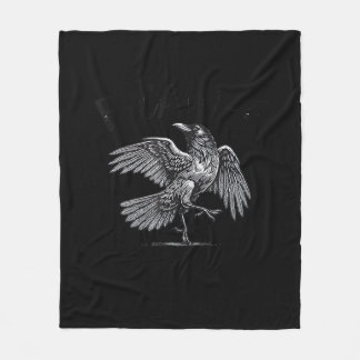 Crow, F-Caw-F Funny Bird Moon Gothic Adult Humor C Fleecefilt