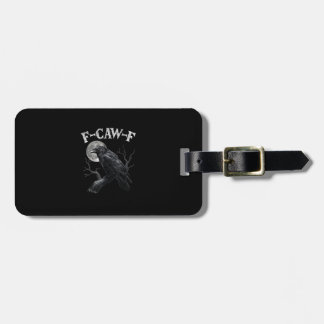Crow F-Caw-F Funny Bird Moon Gothic Adult Humor Vi Bagagebricka