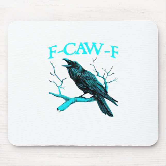 Crow F-Caw-F Funny Bird Retro Design Creative Styl Musmatta (Framsidan)