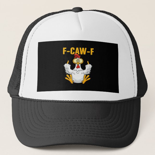 Crow F-Caw-F Funny Humor Gothic Keps (Framsida)