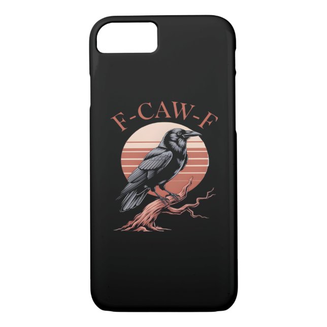 Crow Gothic Funny F-Caw-F Humor Classic Style Case-Mate iPhone Skal (Baksida)