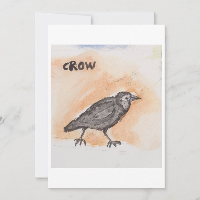Crow Greeting Card Inbjudningar (Framsida)