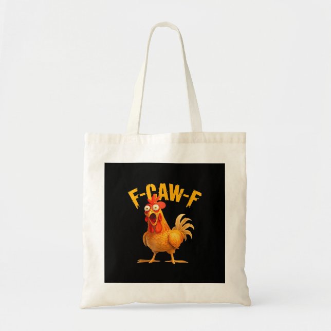Crow Humor F-Caw-F Gothic Funny Retro Cool Tygkasse (Framsidan)