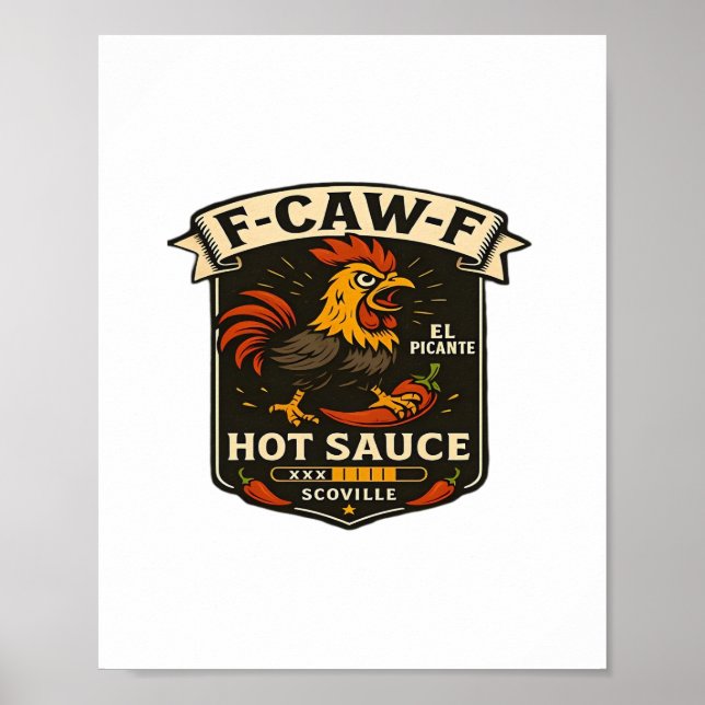 Crow Humor Funny Gothic F-Caw-F Poster (Framsidan)