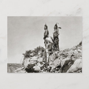 Crow-indianer på klippa, 1905 vykort