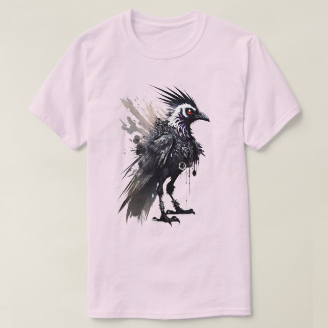 Crow Punk 01 T-Shirt (Design framsida)