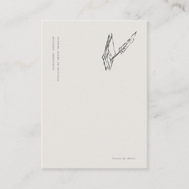 Crow-quilled page- Regency Correspondence Tilläggskort (Framsida)