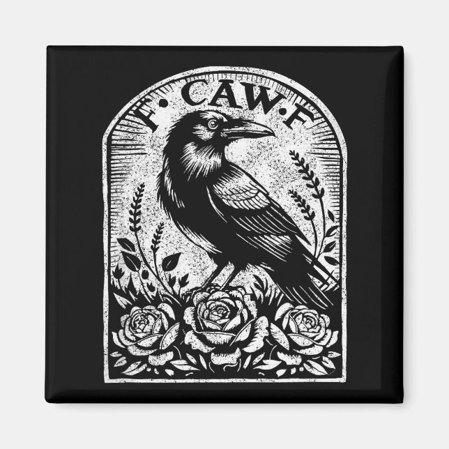 Crow Raven F Caw F  Magnet (Framsidan)