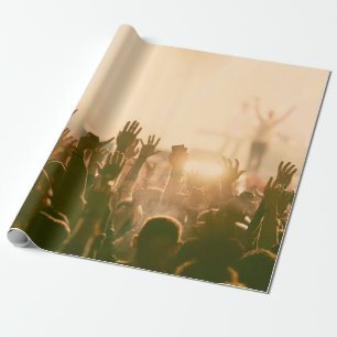 Crowd at cont - retro stil fotokonsert,folkmassa, presentpapper