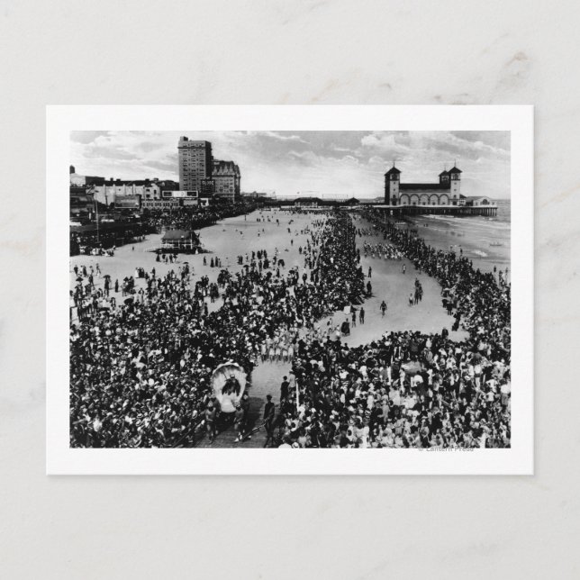 Crowds at Atlantic City, NJ Beauty Pagent Vykort (Framsida)