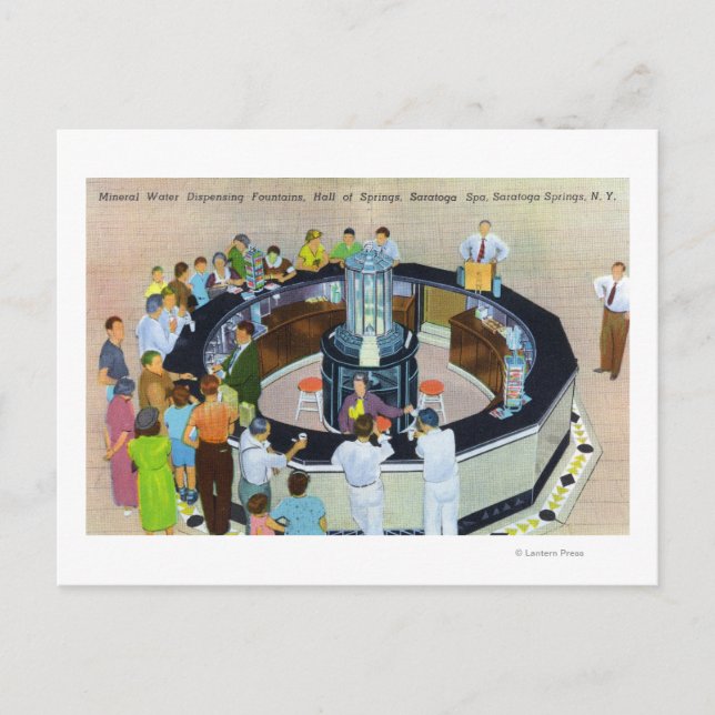 Crowds Gathering i Fontän i Hall of Vykort (Framsida)