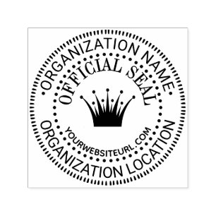Crown #4 Generisk Anpassad Officiell Sigill Namn P Självfärgande Stämpel