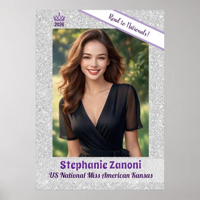 Crown and Sash Pageant Door Banner Poster (Framsidan)