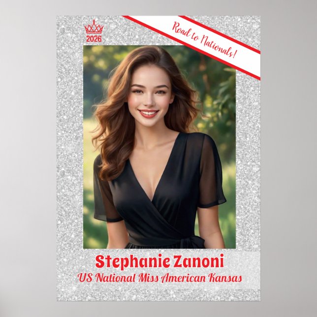 Crown and Sash Pageant Door Banner Poster (Framsidan)