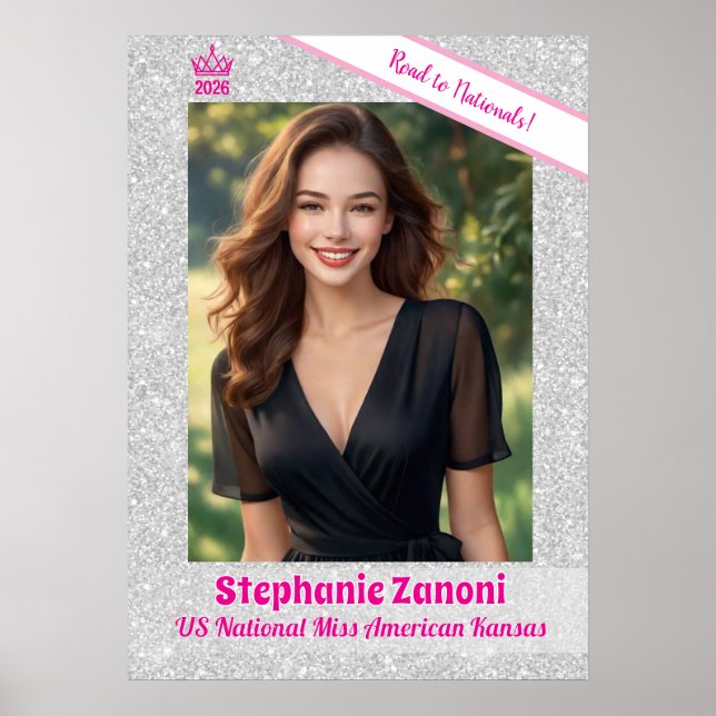 Crown and Sash Pageant Door Banner Poster (Framsidan)