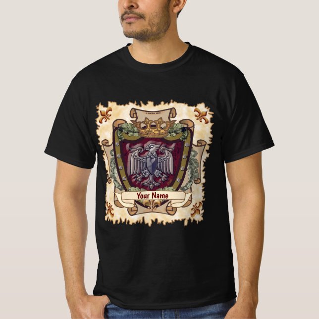 Crown Banner  Eagle Surname T Shirt (Framsida)