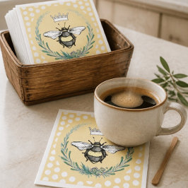 Crown Bee | Honey Prickiga Pappersservetter