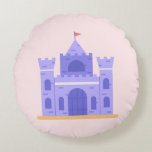Crown & Carriage Castle Accent Rund Kudde<br><div class="desc">👑Bring a touch of fairytale charm to your nursery or playroom with the Crown & Carriage Castle Accent Pillow. Featuring a whimsical purple castle illustration on a soft pastel background, this pillow adds a magical focal point to any child’s space. The playful design blends storybook sweetness with modern nursery style,...</div>
