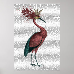 Crown Marsala Heron Poster