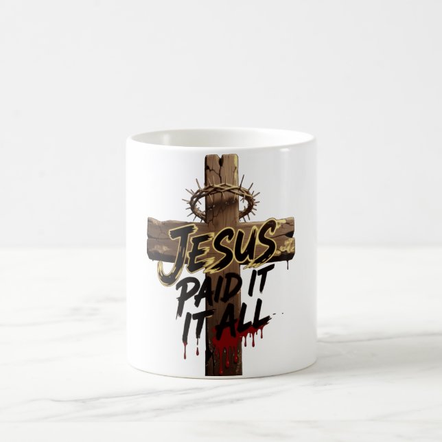 Crown of Thorns Jesus Shirt – Christian T-Shirt Kaffemugg (Center)