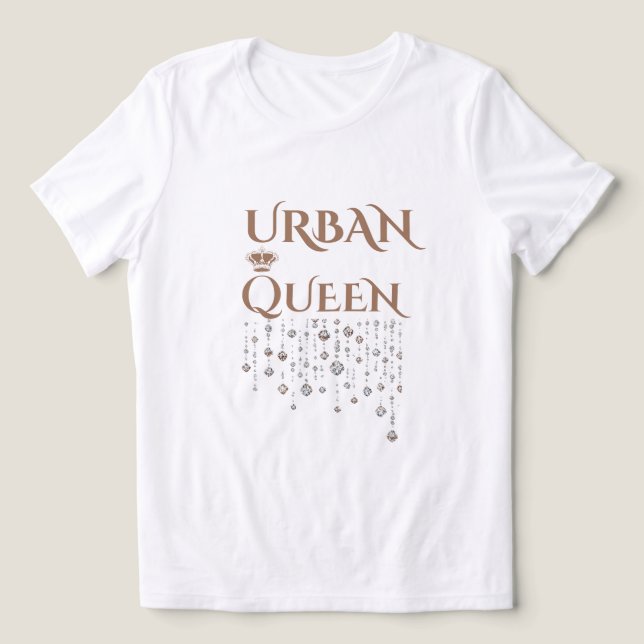 CROWN QUEEN SÄLLSYNT DIAMANT SOLBRÄND KVINNA TRI-B T SHIRT (Design Framsida)