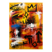 Crown Signal Neo-Expressionistisk Abstrakt Konst