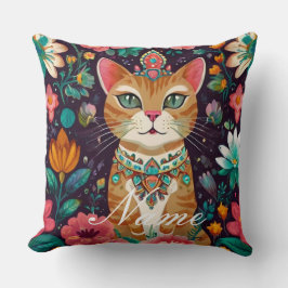 Crowned Bejeweled Cat Kudde