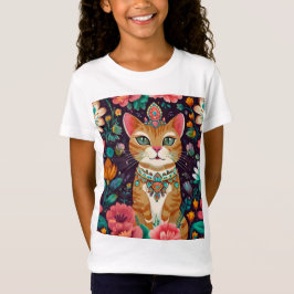 Crowned Bejeweled Cat T Shirt